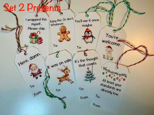 Funny Christmas Gift Tags – Sarcastic Holiday Gift Tag Sets