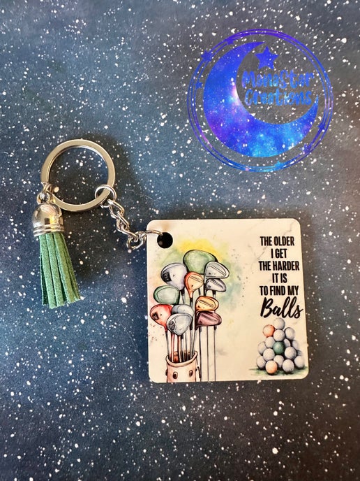 Golf Sublimation Keychain – Perfect Accessory for Golf Lovers