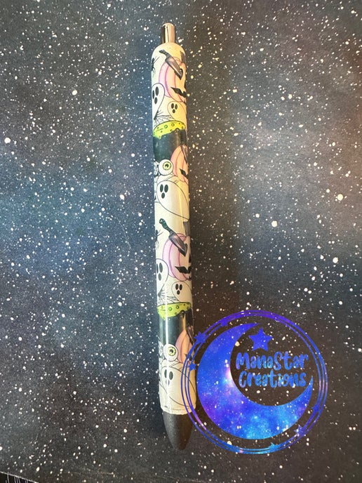 Hauntingly Cute Epoxy Pen β Spooky & Fun Halloween Vibes (Black Ink)