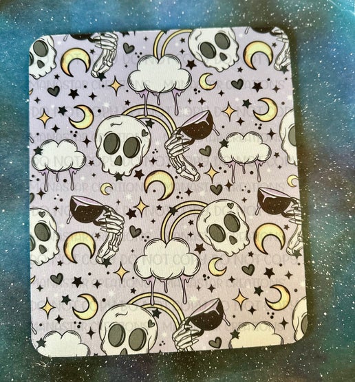 Overthinker Mouse pad – Skulls & Moons Celestial Gothic Design *ON SALE*