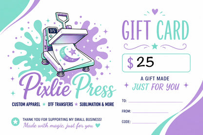 Pixlie Press Digital Gift Card