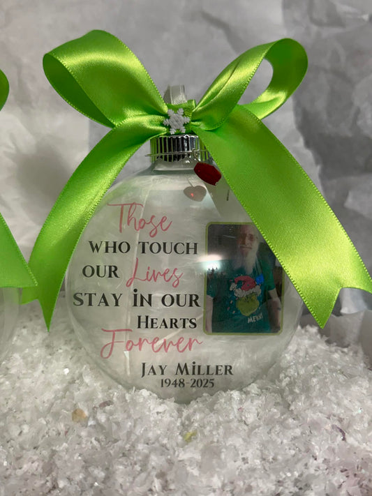 Custom Memorial Photo Ornament