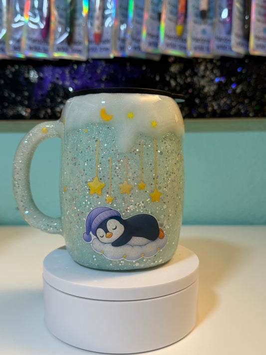 Goodnight Penguin: 14oz Epoxy Mug