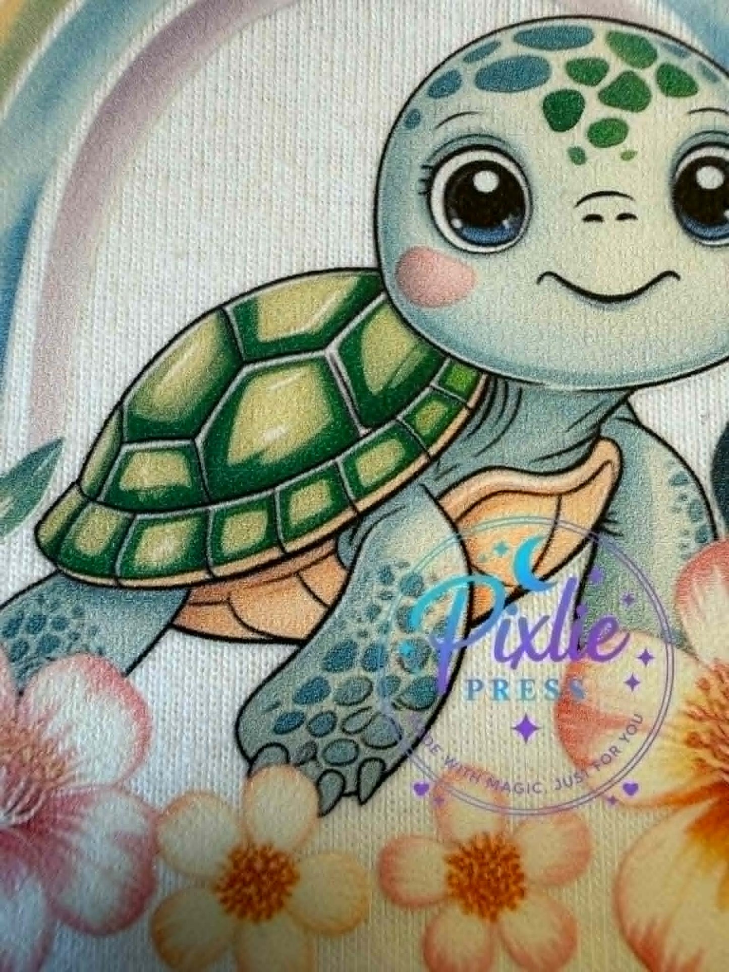 Rainbow Sea Turtle Baby Bodysuit | DTF Printed | Preemie Size | Baby Gift | Ready to Ship