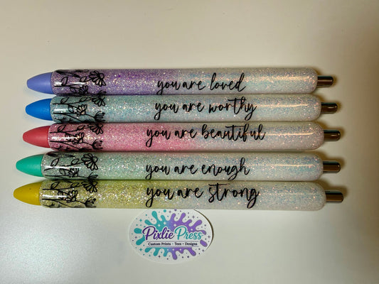 Inspirational Glitter Pen