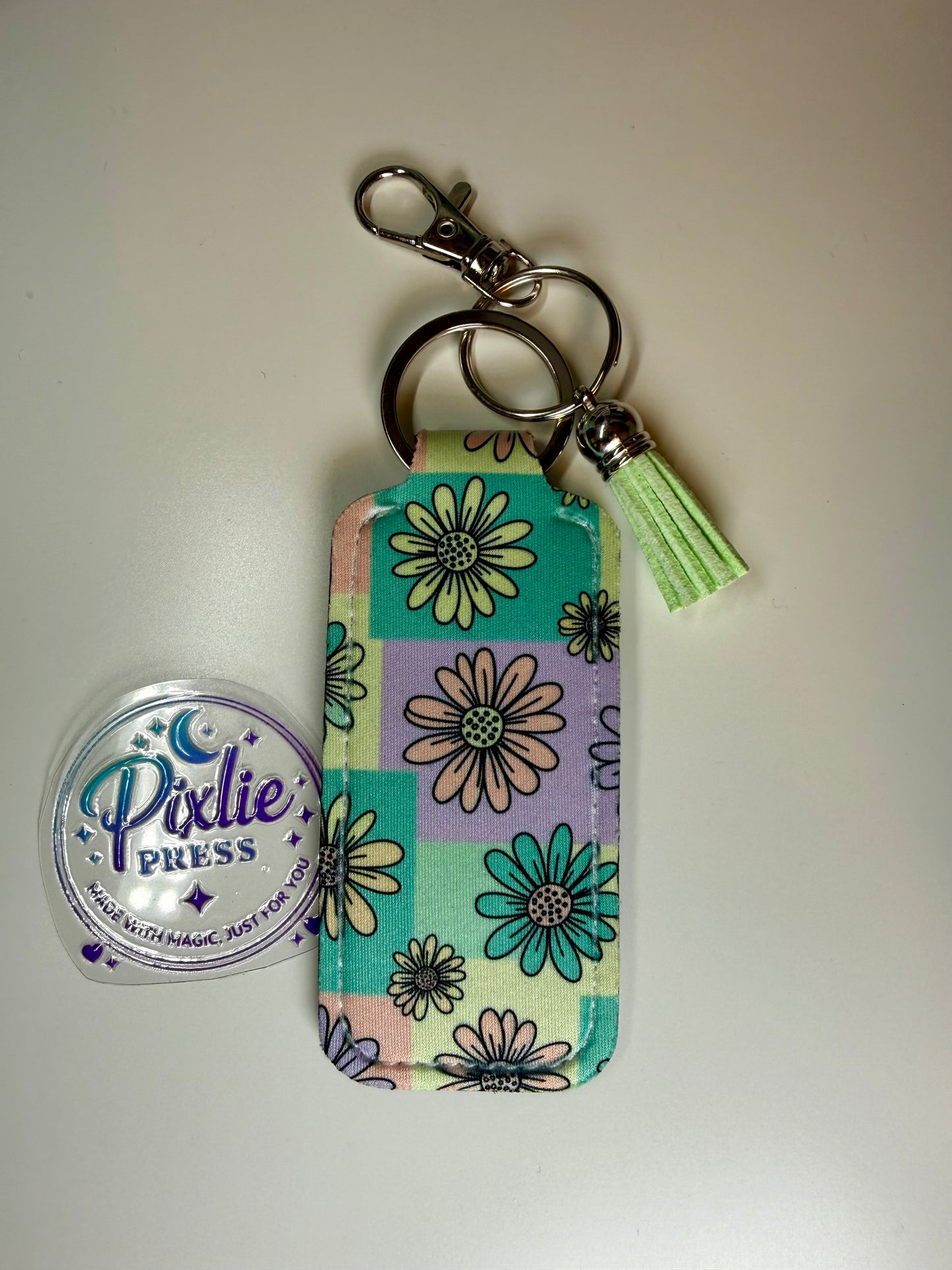 Neoprene Universal Lipbalm Holder- Checkers