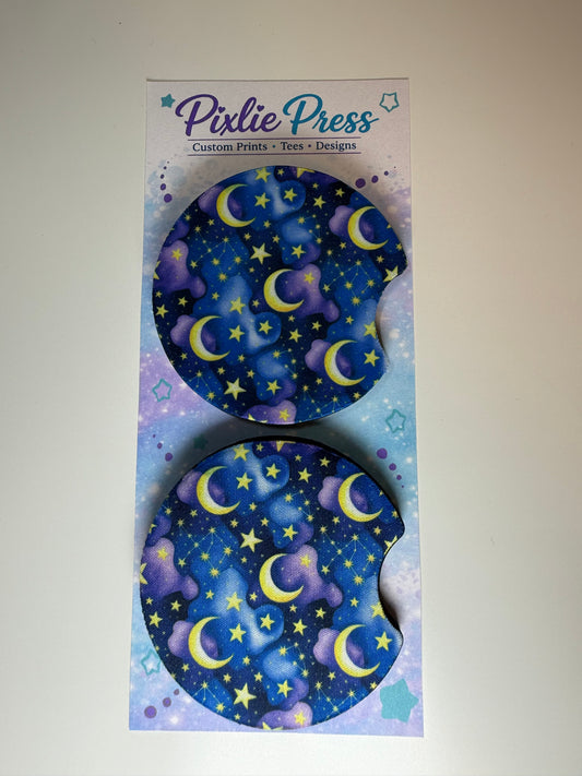 Celestial Moons Car Coasters
