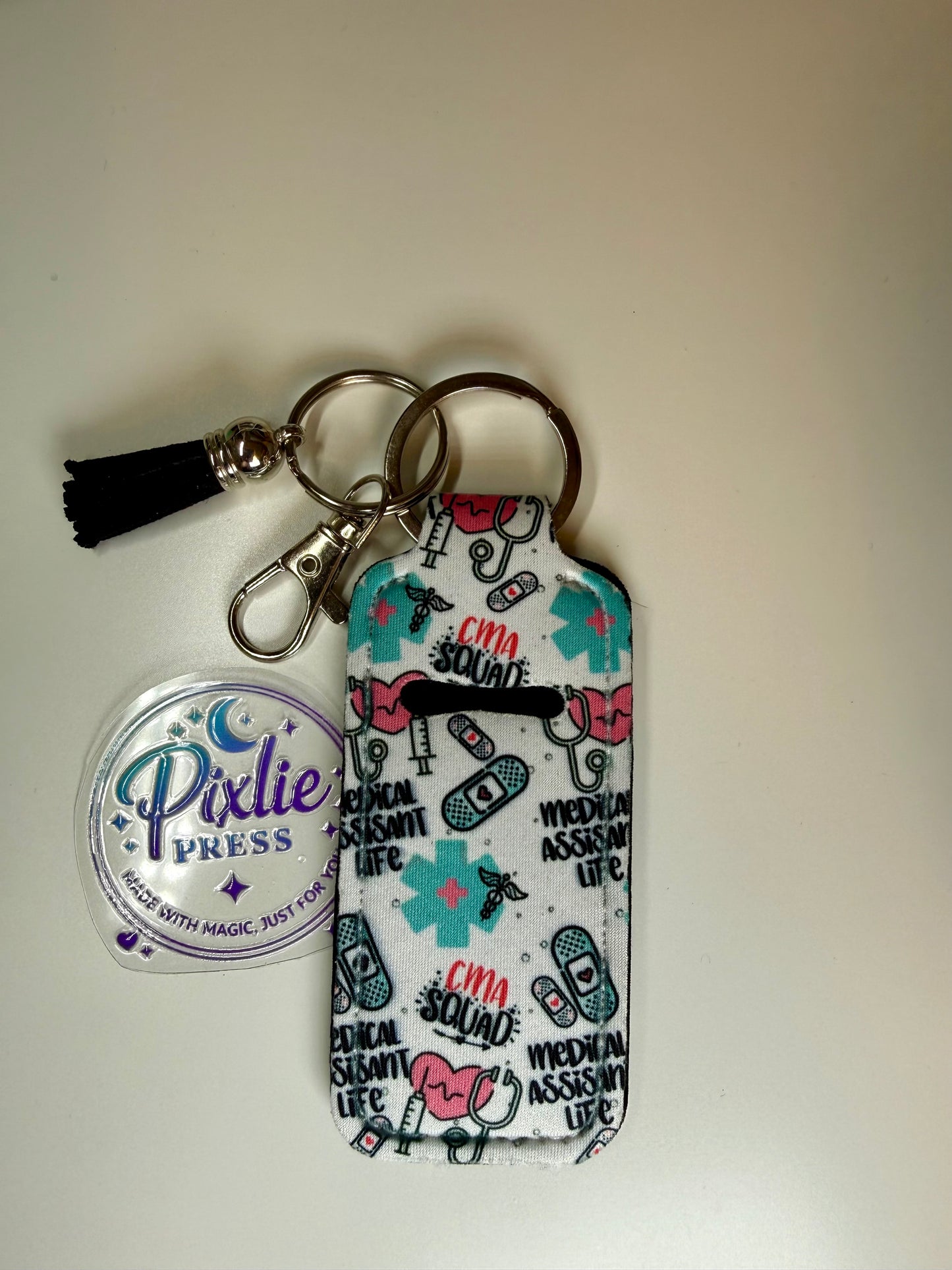 Neoprene Universal Lipbalm Holder- Checkers