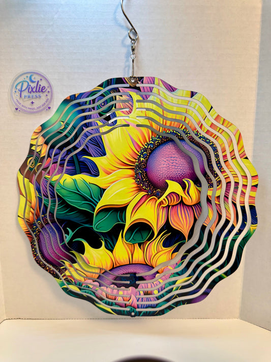 10" Sunflower Wind Spinner
