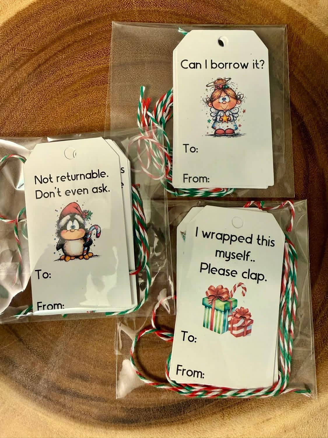 Funny Christmas Gift Tags – Sarcastic Holiday Gift Tag Sets