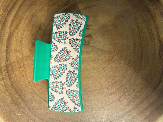 Large Claw Clips with Custom Sublimation Patch Designs- Disco Trees