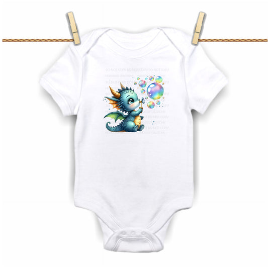 Bubble Dragon - Custom Baby Bodysuit Print - Limited (Specify Size at Checkout)
