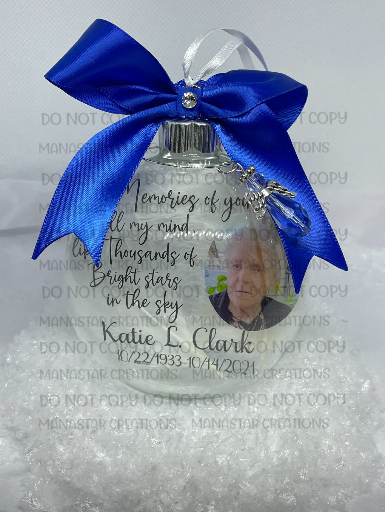 Custom Memorial Photo Ornament