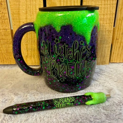 Witches Brew 14oz Epoxy Mug & Matching Pen Set